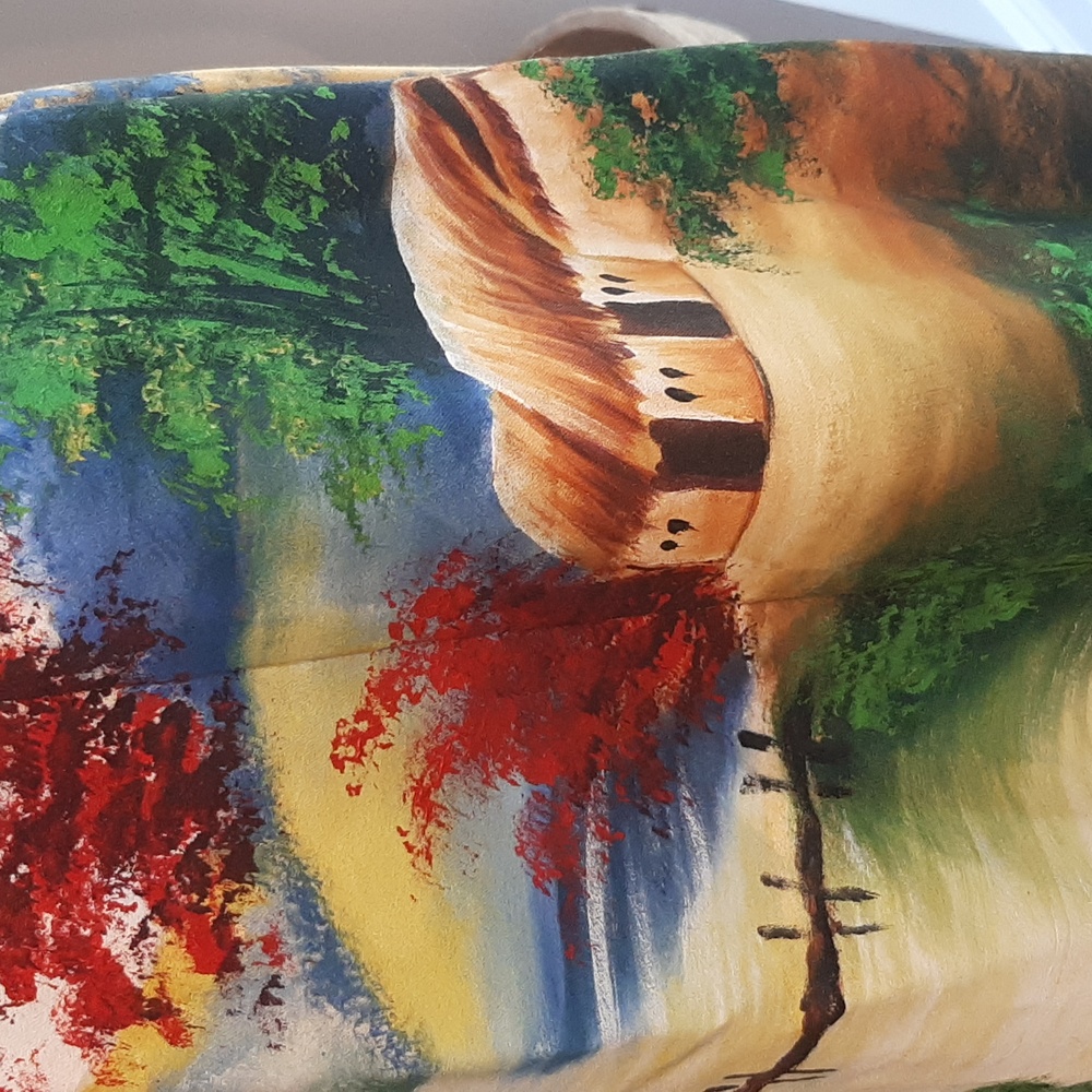 Handpainted By Me Scenic Print Yellow Dress - Picture 2 of 14